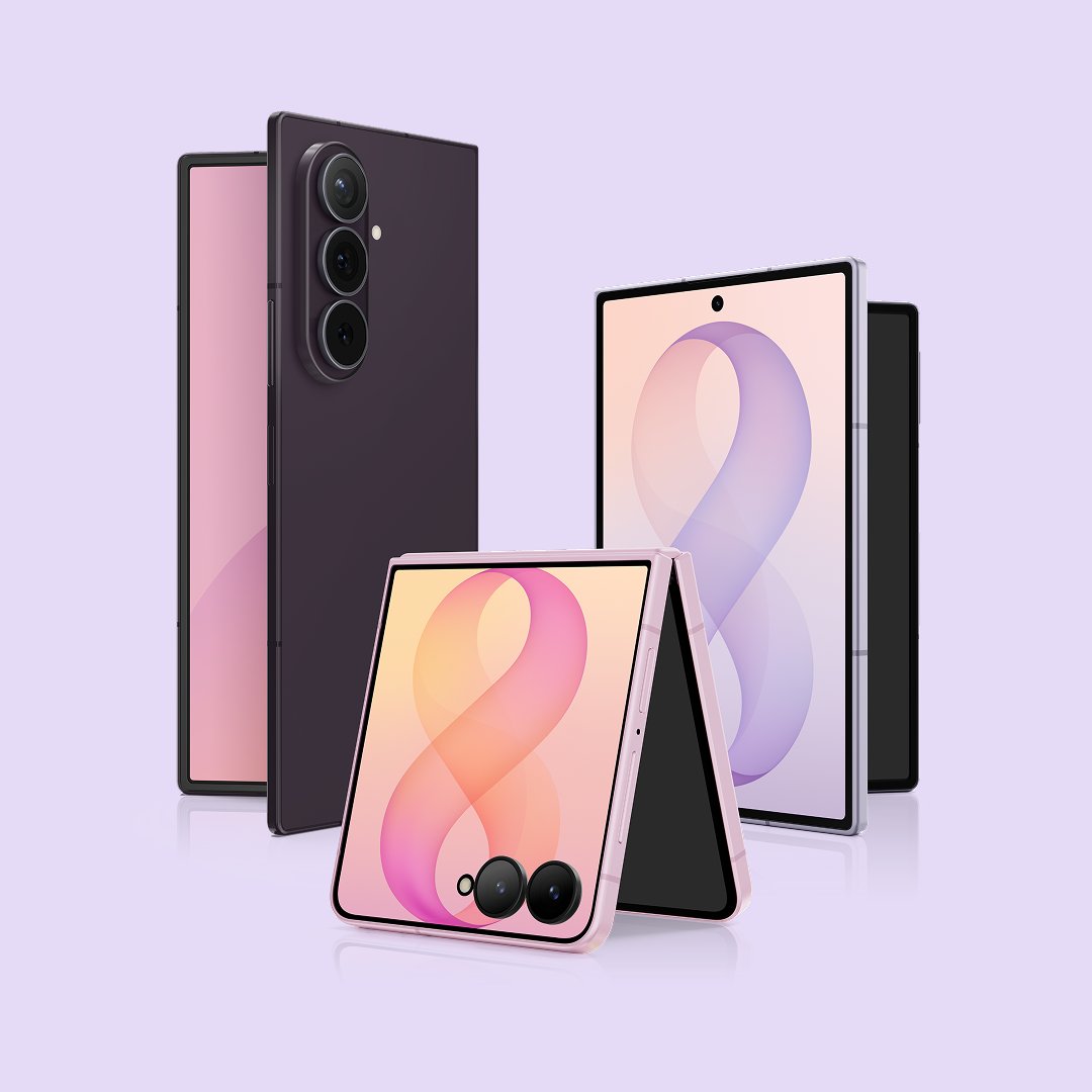 Galaxy Z Fold8 Ultra, Galaxy Z Fold8, and Galaxy Z Flip8, the three foldables announced at Unpacked today.